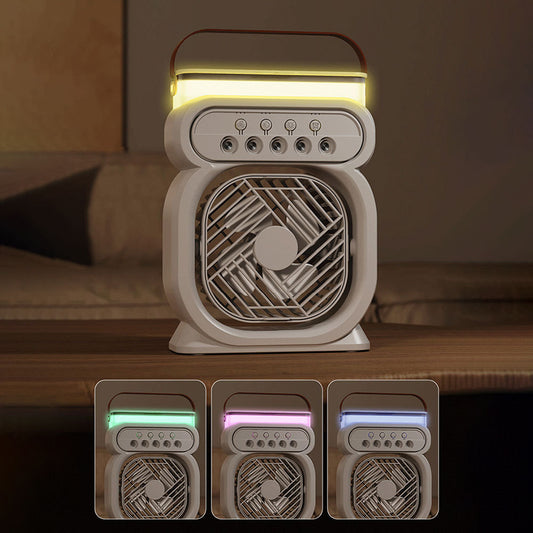 3-in-1 Portable Air Conditioner – Evaporative Cooler & Humidifier with LED Light
