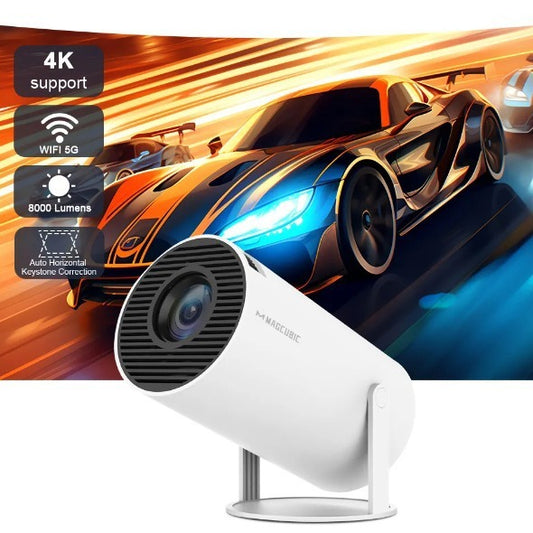 HY300 Smart Barrel Projector with AnzhuoHD Projection Screen