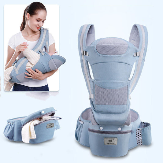 3-in-1 Ergonomic Baby Carrier – Hipseat, Kangaroo Wrap & Front Facing