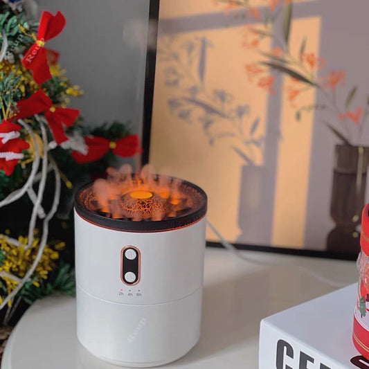 Volcanic Flame Aroma Diffuser – USB Portable Jellyfish Humidifier with Night Light