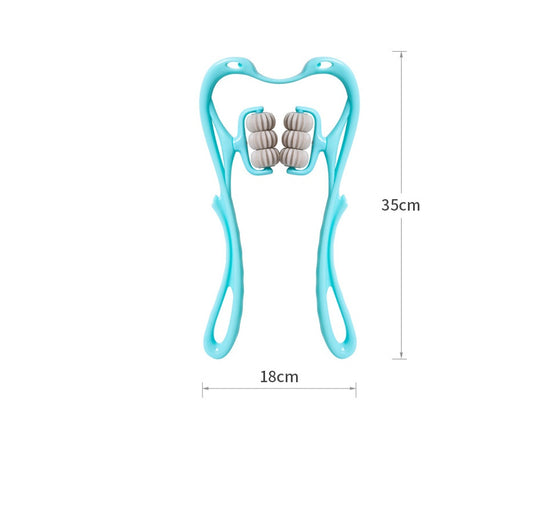 Multifunctional Manual Six-Wheel Neck Massager – Relief Roller Tool