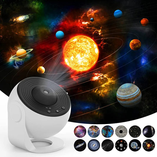 Galaxy Night Light Projector – 360° Rotating Starry Sky Lamp for Kids
