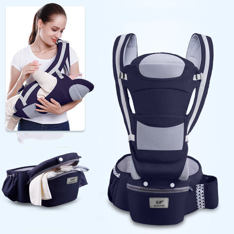 3-in-1 Ergonomic Baby Carrier – Hipseat, Kangaroo Wrap & Front Facing
