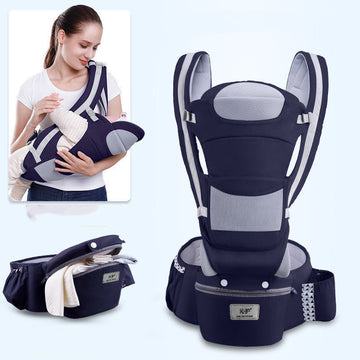 3-in-1 Ergonomic Baby Carrier – Hipseat, Kangaroo Wrap & Front Facing